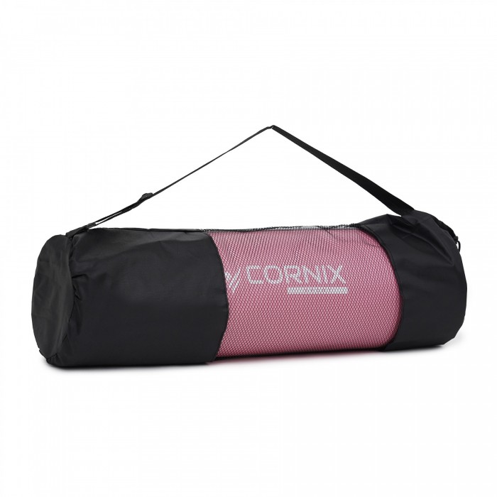 Килимок спортивний Cornix NBR 183 x 61 x 1 см для йоги та фітнесу XR-0095 Pink/Grey