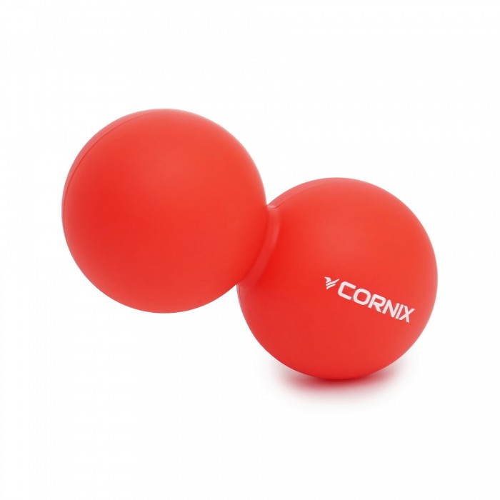 Масажний м'яч Cornix Lacrosse DuoBall 6.3 x 12.6 см XR-0112 Red