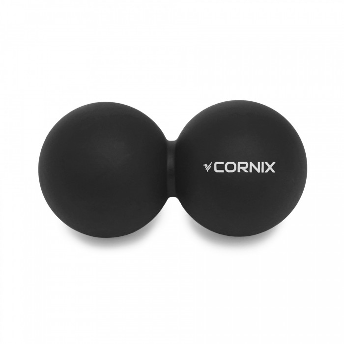 Массажный мяч Cornix Lacrosse DuoBall 6.3 x 12.6 см XR-0113 Black