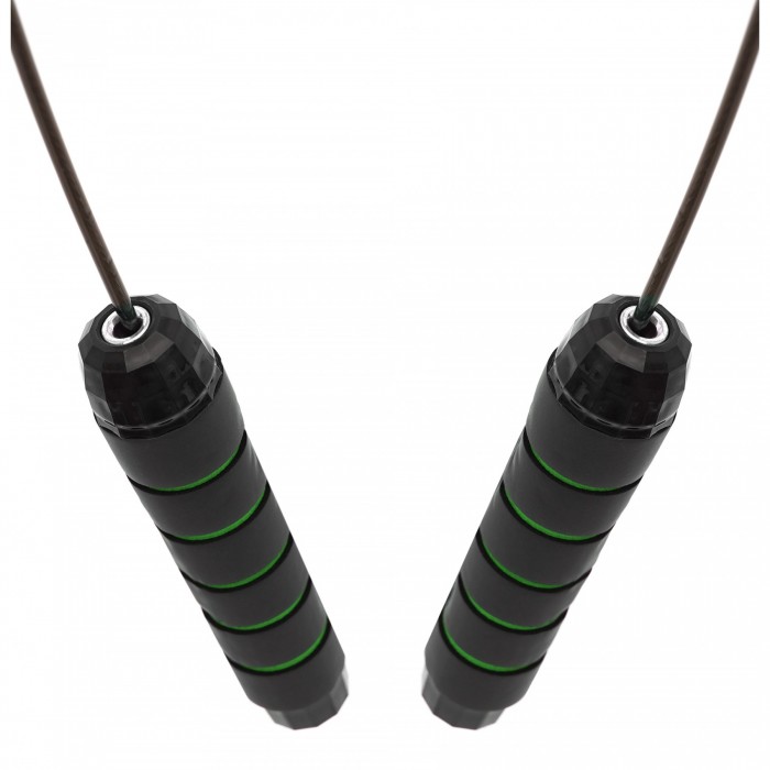 Скакалка швидкісна для кросфіту Cornix Speed Rope Classic XR-0148 Black/Green