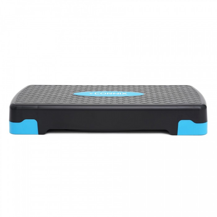 Степ-платформа для фитнеса и аэробики 2-ступенчатая Cornix 68 х 28 х 10-15 см XR-0191 Black/Blue