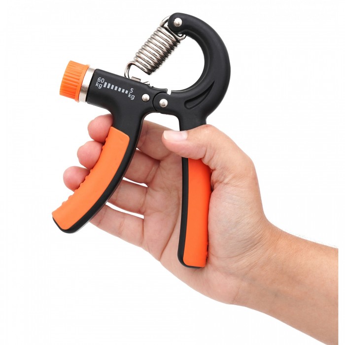 Еспандер кистьовий пружинний Cornix 5-60 кг з регульованим навантаженням XR-0144 Black/Orange