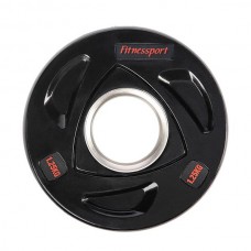 Диск олімпійський гумовий чорний Generation Fitness RCP17-1,25 кг