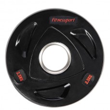 Диск олімпійський гумовий чорний Generation Fitness RCP17-2,5 кг