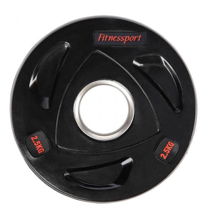 Диск олімпійський гумовий чорний Generation Fitness RCP17-2,5 кг