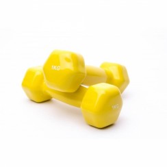 Гантель аэробная виниловая Generation Fitness VDD-01-1кг желтый