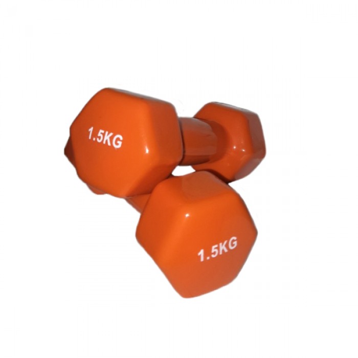 Гантель аэробная виниловая Generation Fitness VDD-01-1,5кг оранжевый