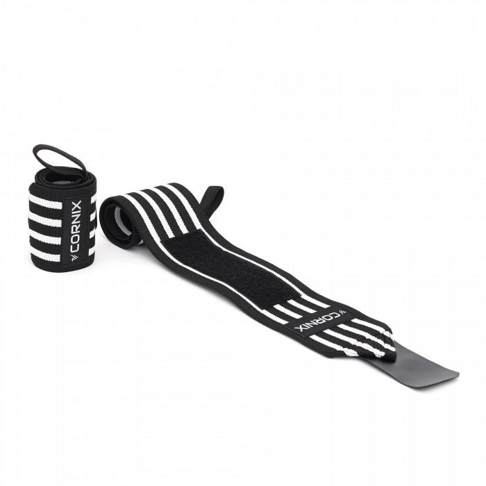 Бинты для запястий (кистевые бинты) Cornix Wrist Wraps XR-0194 Black/White
