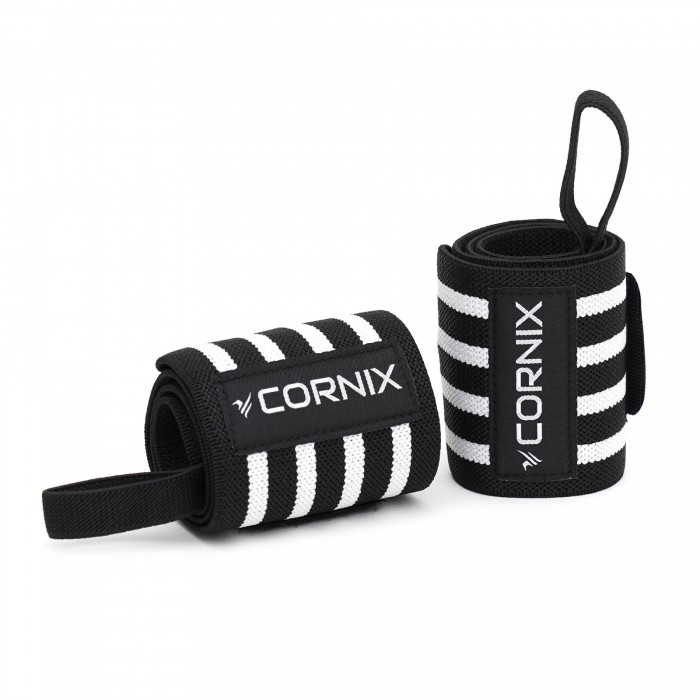 Бинты для запястий (кистевые бинты) Cornix Wrist Wraps XR-0194 Black/White