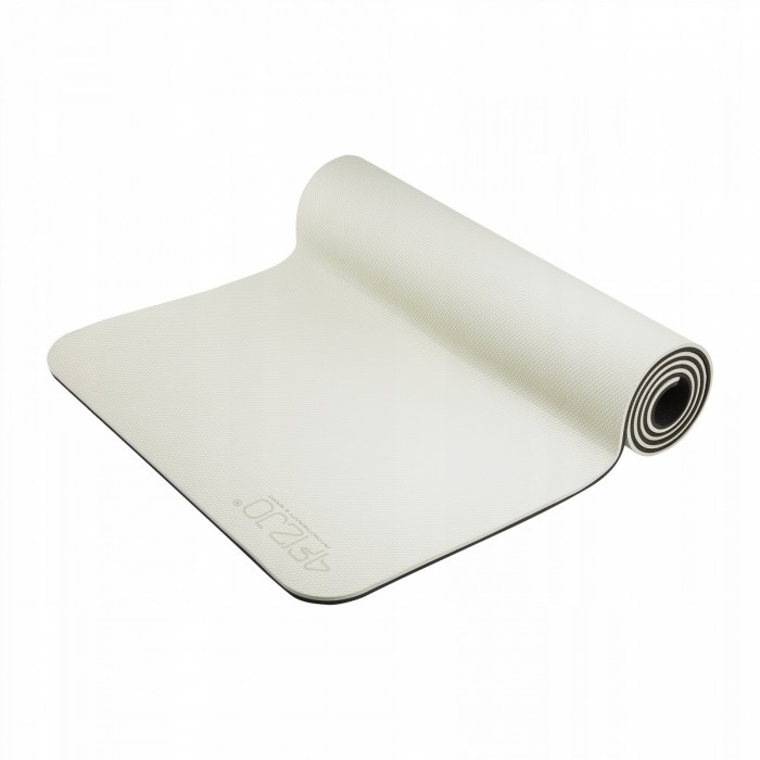 Килимок (мат) спортивний 4FIZJO TPE 180 x 60 x 0.6 см для йоги та фітнесу Grey/Black (P-5907739317100)