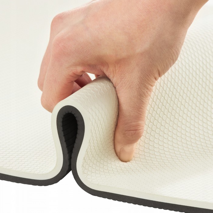 Килимок (мат) спортивний 4FIZJO TPE 180 x 60 x 0.6 см для йоги та фітнесу Grey/Black (P-5907739317100)