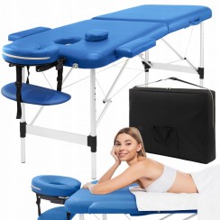 Массажный стол складной 4FIZJO Massage Table Alu W60 Blue (P-5907739318404)