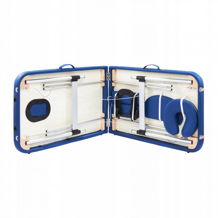Массажный стол складной 4FIZJO Massage Table Alu W60 Blue (P-5907739318404)