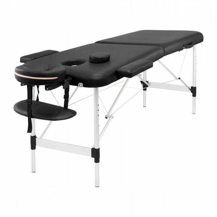 Массажный стол складной 4FIZJO Massage Table Alu W70 Black (P-5907739318398)