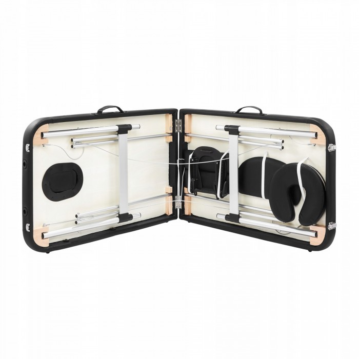 Массажный стол складной 4FIZJO Massage Table Alu W70 Black (P-5907739318398)