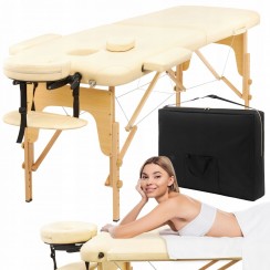 Массажный стол складной 4FIZJO Massage Table Wood W60 Beige (P-5907739318350)