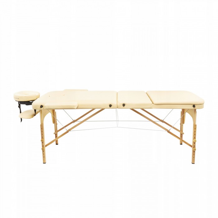 Масажний стіл складний 4FIZJO Massage Table+ Wood W60 Beige (P-5907739318367)