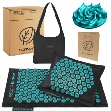 Коврик акупунктурный с подушкой 4FIZJO Eco Mat Аппликатор Кузнецова Black/Blue (P-5907739316684)