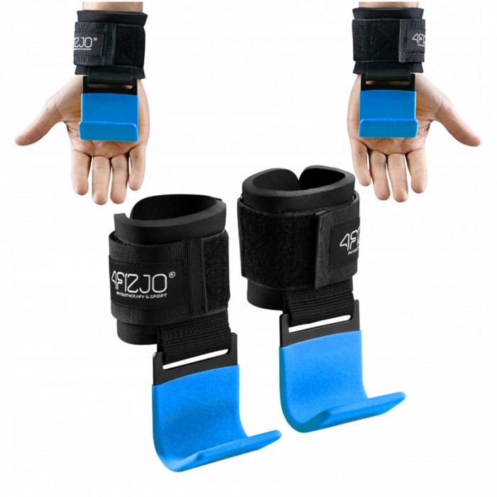 Гачки для перекладини та тяги 4FIZJO Hooks Black/Blue (P-5907739314772)