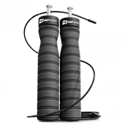 Скакалка з підшипниками та м'якою рукояткою Hop-Sport HS-P030JR сіра