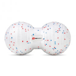 Массажный мяч двойной EPP 120 мм Hop-Sport HS-P120DMB белый