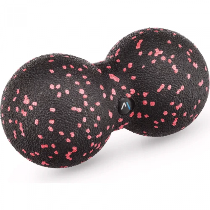 Массажный набор Gymtek (мячик 8 см, двойной мячик 8 х 16 см и валик 29,5 х 15 см) ЕРР черно-красный