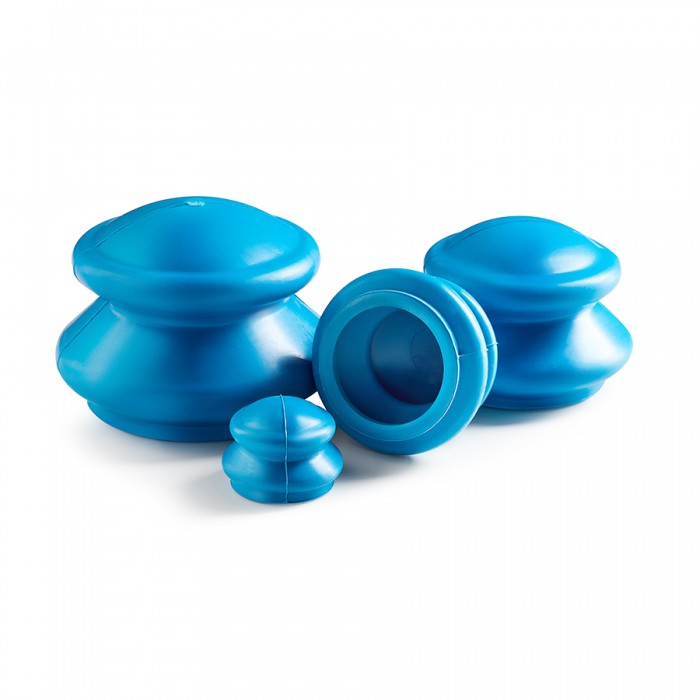 Вакуумні масажні банки 4FIZJO для тіла (китайські/атницелюлітні банки) 4 шт Blue (P-5907739312204)