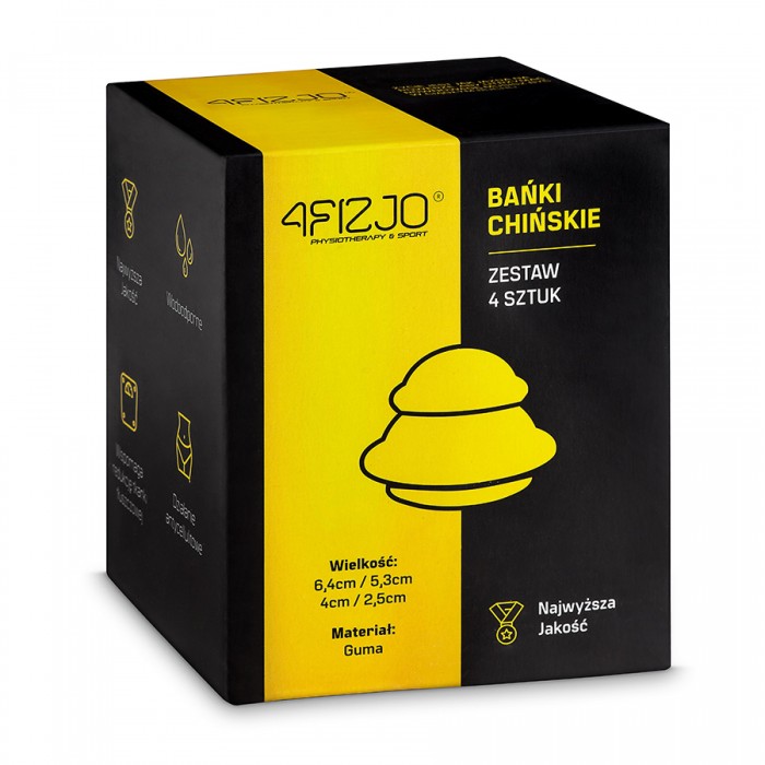 Вакуумні масажні банки 4FIZJO для тіла (китайські/атницелюлітні банки) 4 шт Blue (P-5907739312204)