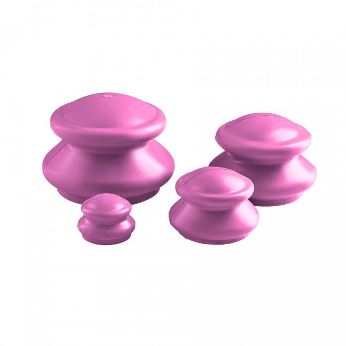 Вакуумні масажні банки 4FIZJO для тіла (китайські/атницелюлітні банки) 4 шт Pink (P-5907739314925)