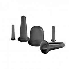 Вакуумні масажні банки 4FIZJO силіконові для тіла (китайські/атницелюлітні банки) 5 шт Black (P-5907739314949)