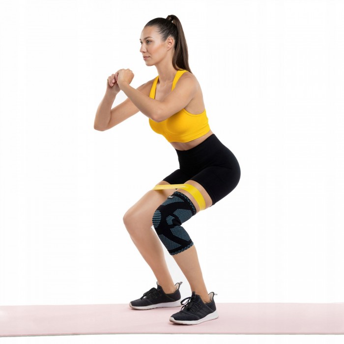 Фіксатор (бандаж) для коліна 4FIZJO зі стабілізацією колінної чашечки 1 шт Size S (P-5907739317926)