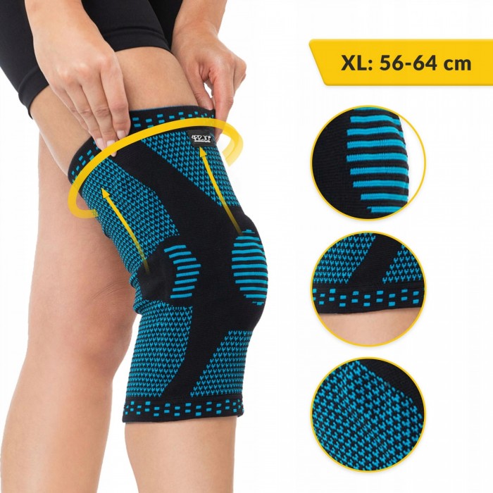 Фиксатор (бандаж) для колена 4FIZJO со стабилизацией коленной чашечки 1 шт Size XL (P-5907739317957)