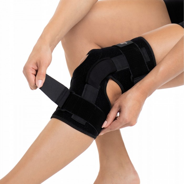 Фіксатор (бандаж) для коліна 4FIZJO шарнірний 1 шт Size S (P-5907739317605)