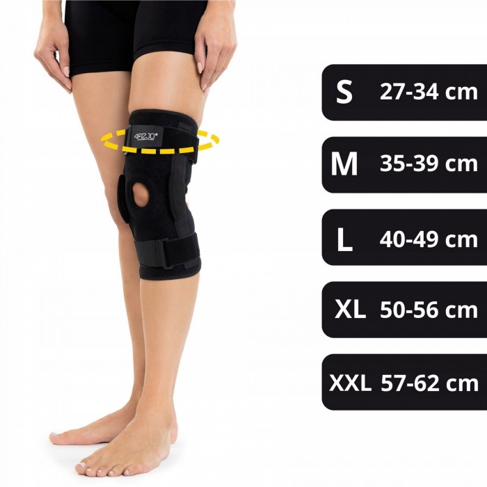 Фіксатор (бандаж) для коліна 4FIZJO шарнірний 1 шт Size S (P-5907739317605)