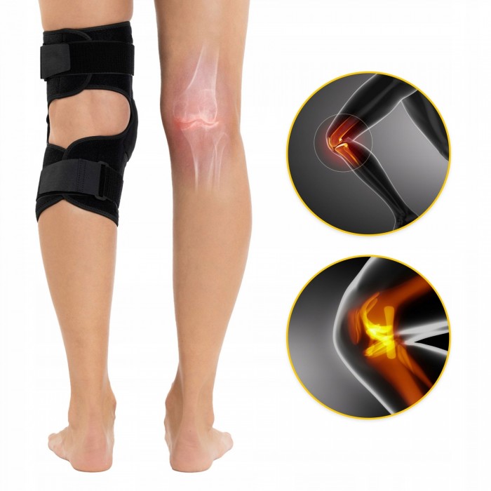 Фіксатор (бандаж) для коліна 4FIZJO шарнірний 1 шт Size L (P-5907739317629)