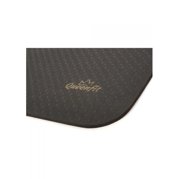 Йога-мат Queenfit Mandala TPE 5 мм черный с золотым