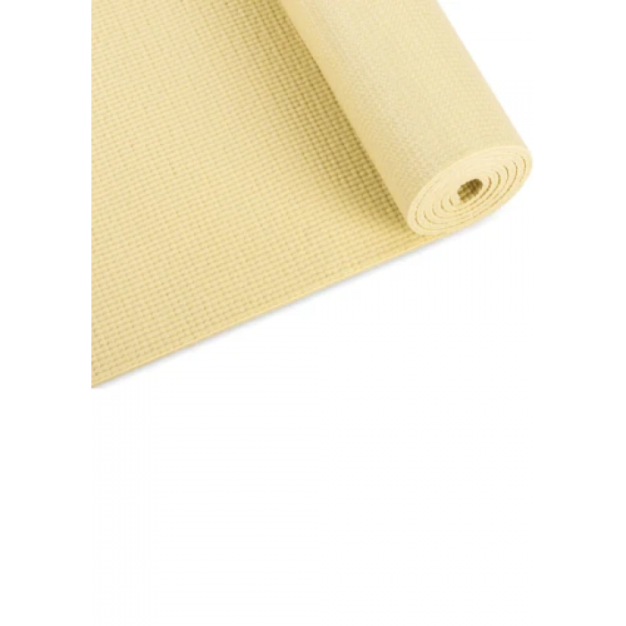 Коврик (мат) для фитнеса и йоги Queenfit 0,5 см желтый