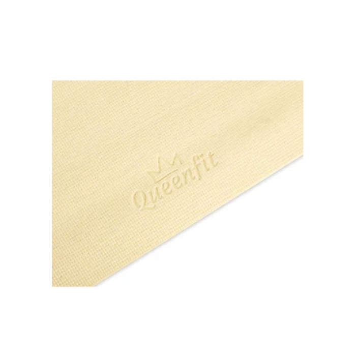 Коврик (мат) для фитнеса и йоги Queenfit 0,5 см желтый