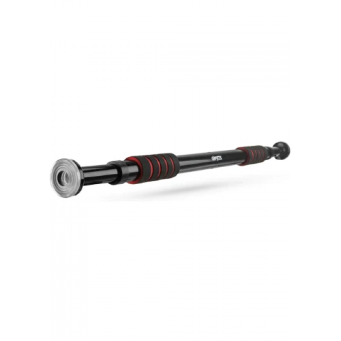 Турнік у дверний отвір розсувний Gymtek 63-100 см чорно-червоний