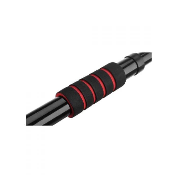 Турнік у дверний отвір розсувний Gymtek 63-100 см чорно-червоний