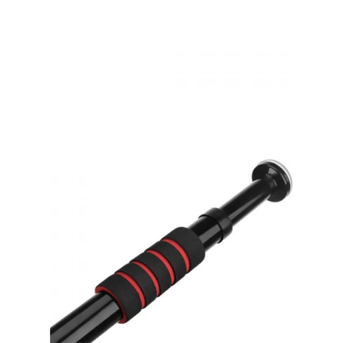 Турнік у дверний отвір розсувний Gymtek 63-100 см чорно-червоний