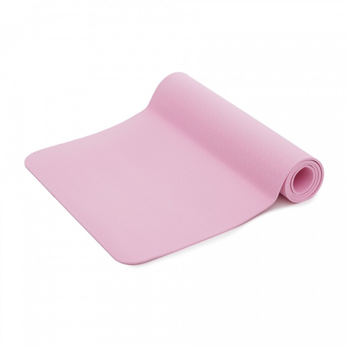 Килимок (мат) спортивний SportVida TPE 183 x 61 x 0.4 см для йоги та фітнесу SV-EZ0050 Pink