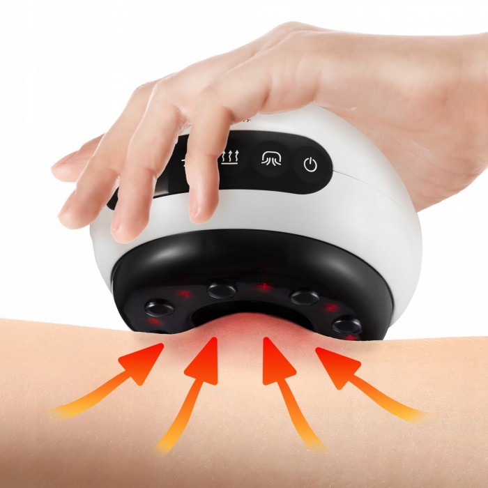 Масажна вакуумна банка 4FIZJO акумуляторна з ІЧ прогрівом White (P-5907739318688)