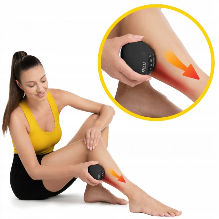 Масажна вакуумна банка 4FIZJO акумуляторна з ІЧ прогрівом Black (P-5907739318695)