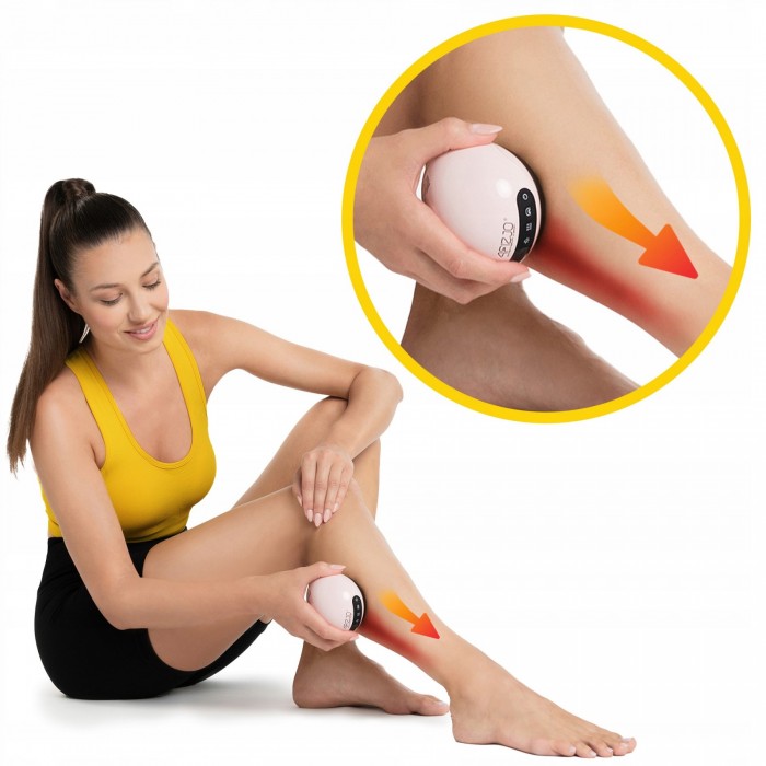 Масажна вакуумна банка 4FIZJO акумуляторна з ІЧ прогрівом Pink (P-5907739318701)