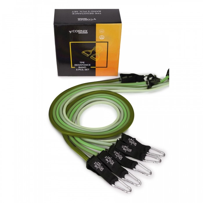 Набір трубчастих еспандерів Cornix 5 шт. 4.5-13.6 кг XR-0255