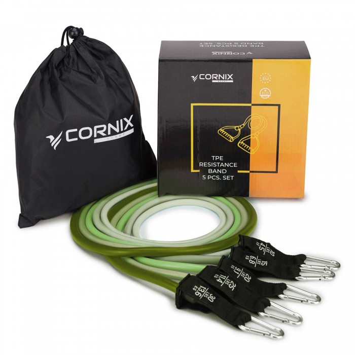 Набір трубчастих еспандерів Cornix 5 шт. 4.5-13.6 кг XR-0255