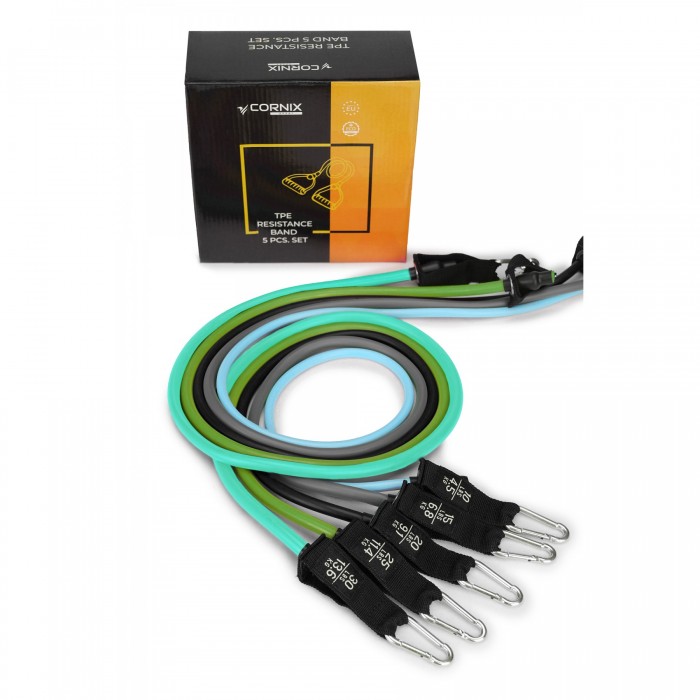 Набір трубчастих еспандерів Cornix 5 шт. 4.5-13.6 кг XR-0256