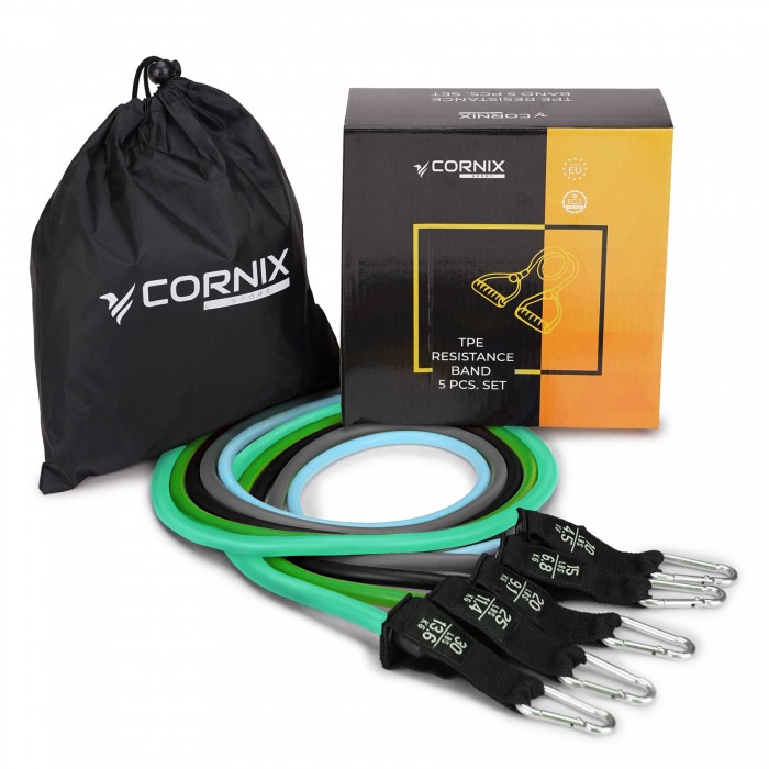 Набір трубчастих еспандерів Cornix 5 шт. 4.5-13.6 кг XR-0256