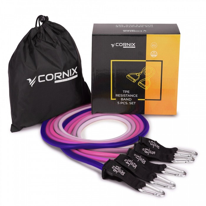 Набор трубчатых эспандеров Cornix 5 шт 4.5-13.6 кг XR-0258